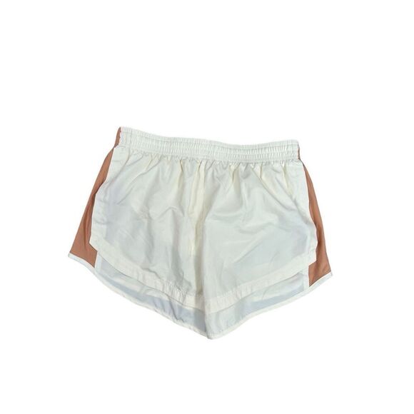 Nike Women's M Dri-fit Tempo Running Shorts Cream Tan Brown Brief Lined Athletic - Picture 2 of 10